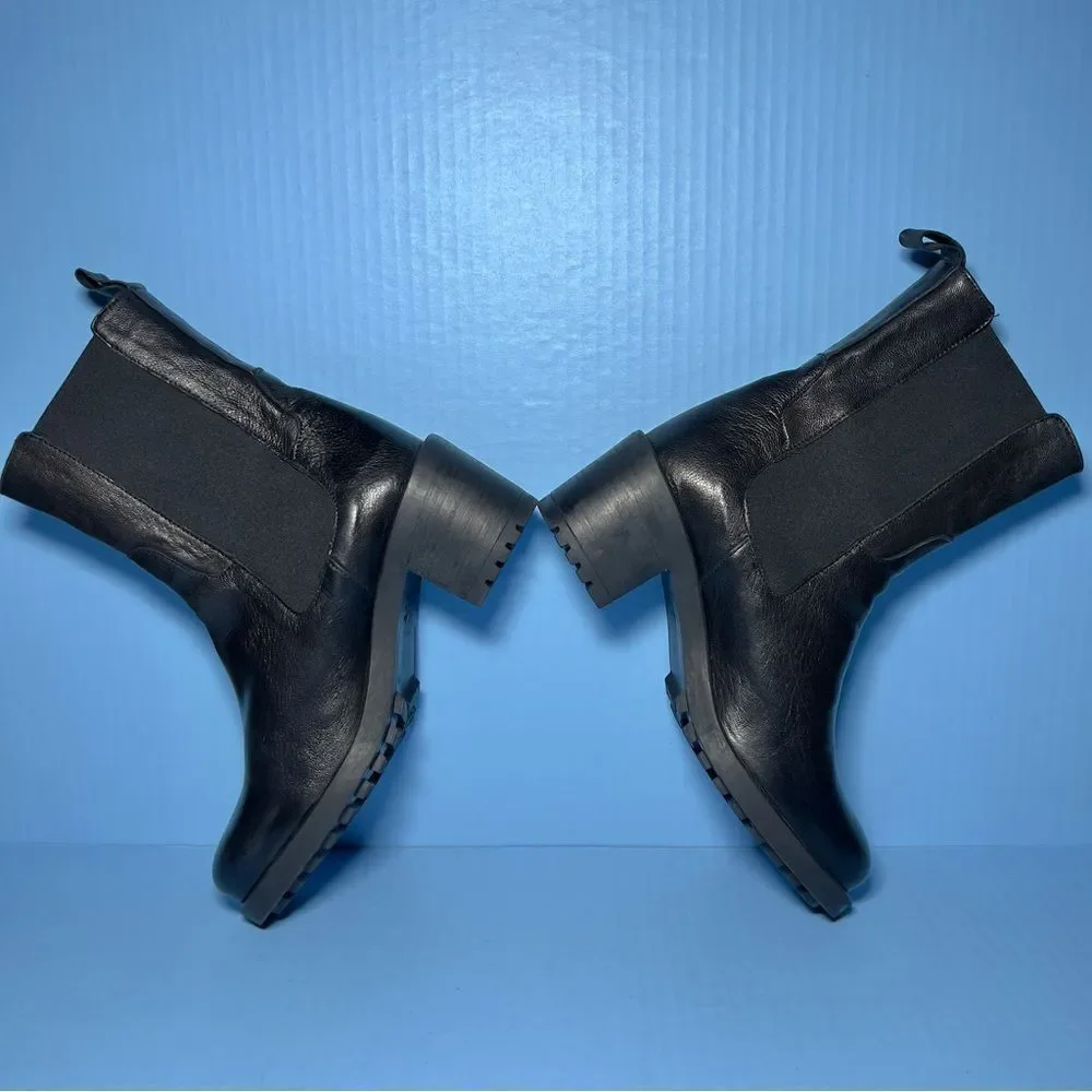 Emanuele Crasto Womens Black Leather Chelsea Boots EU39/US8.5-9 - Picture 9 of 16